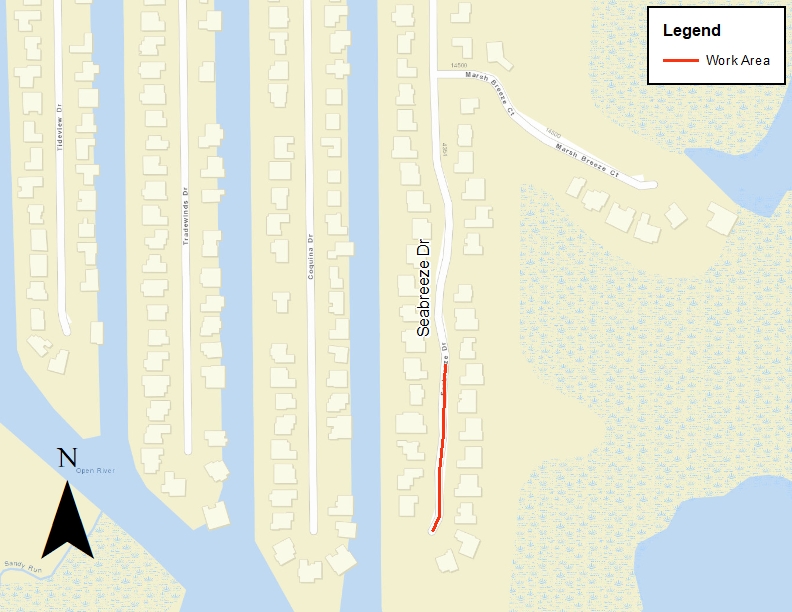 Seabreeze Drive Sewer Improvement Project - Map